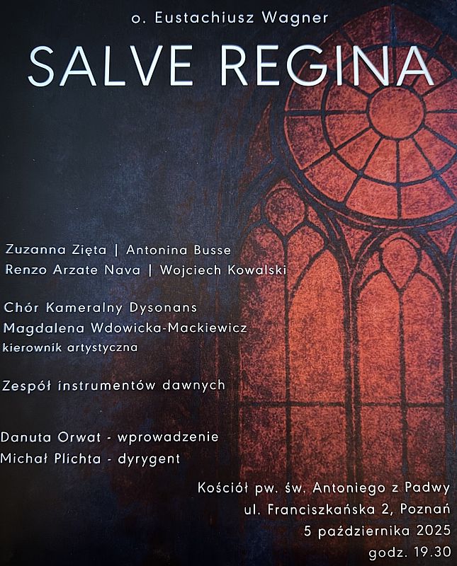 Koncert „O. Eustachiusz Wagner: Salve Regina” grafika