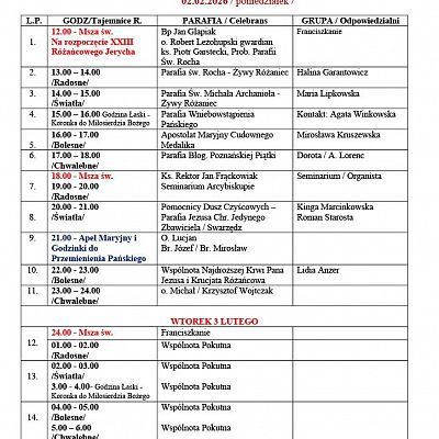 XXIII Różańcowe Jerycho miasta Poznania grafika