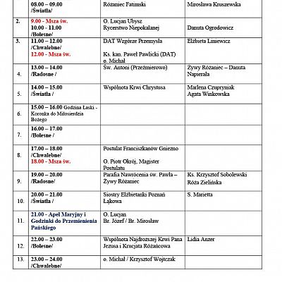 XXIII Różańcowe Jerycho miasta Poznania grafika